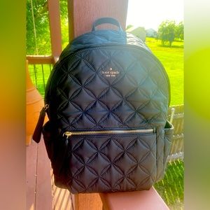 New With Tags-Kate Spade Diamond Quilted LARGE backpack-Style wkr00580-Chelsea